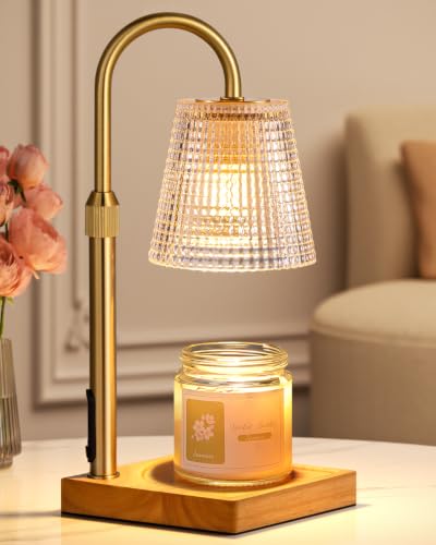 Hong-in Candle Warmer Lamp with Timer Dimmer,Christmas Birthday Gifts for Women Mom,House Warming Gifts New Home Room Decor,Vintage Wax Warmer for Scented Wax Jar Candles
