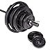 CAP Barbell 300-Pound Rubber Grip Plate Weight Set, Medium