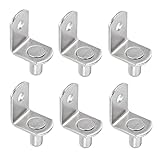 Shelf Support Pegs - 1/4 Inch Cabinet Shelf Brackets,Nickel Plated L-Shaped Clips for Kitchen,Bookca