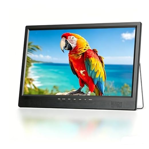 Desobry TV portátil de 48.3 cm para acampamento, bateria de 8000 mAh, TV portátil para falta de energia, suporte ajustável de 180°, entrada HDMI 1080p, entrada AV, USB, TV pequena para cozinha,