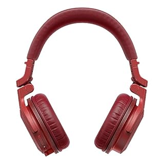 Pioneer DJ HDJ-CUE1BT-R On Ear Headphones with Bluetooth and Wired Capability - Compact and Foldable Design - Detachable Cables - Padded Ear Cups with 90 Degree Swivel - Red