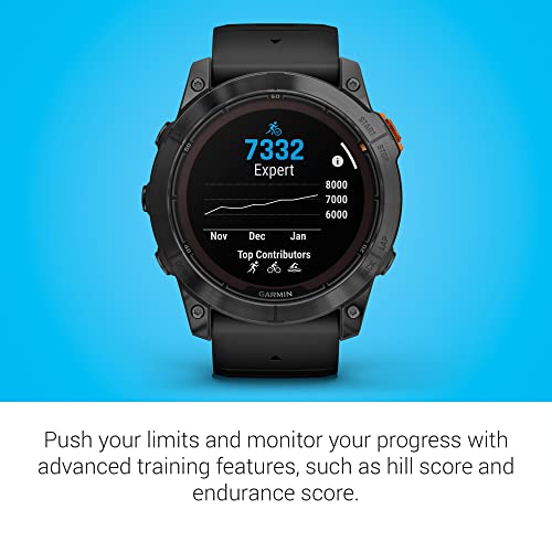 Image of Garmin fēnix 7X Pro Solar, Multisport GPS Smartwatch, Built-in Flashlight, Solar Charging Capability, Black