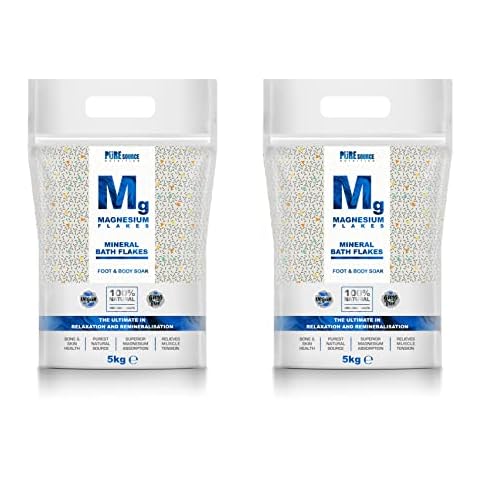 Magnesium Flakes 10KG Foot Body Bath Soak Mineral Bath Flakes for Bath Dead Sea Salt Chloride Salts - Vegan - GMO Free - Gluten Free by PSN Cover