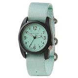 BERTUCCI Orologio da campo DX3 | quadrante Sage, cassa nera - cinturino in nylon salvia