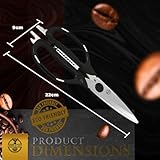 Deer & Oak Kitchen Scissors (1 Pack) – Eco-Friendly, Heavy Duty, Sharp Shears with Recycled Coffee Handles - Image 5