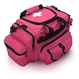 ASA TECHMED First Aid Responder EMS Emergency Medical Trauma Bag Deluxe, Pink