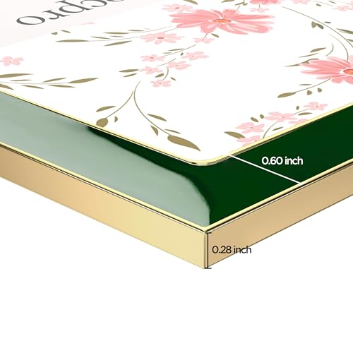 Image of eletecpro 8x10 Enamel Picture Frame with Real Glass Cover, Cute Photo Frame with Gold Metal Edge, Horizontal and Vertical Display Pictures 8 by 10 for Tabletop and Wall Decor, Green, 1 Pack