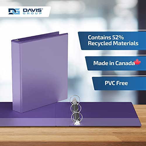 Image of Easyview 3-Ring Binder, Clear-View Cover, 1.5 inch Round Rings, Purple, 6 Pack