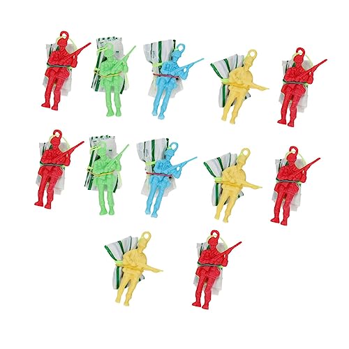 Sosoport 12pcs Parachute Flying Toys for Boys and Girls Made of Material Ideal for Outdoor Fun Activities