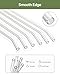 18-Pack Glass Straws, Reusable Clear Glass Drinking Straws Set, 8.5 Inch x 10mm - Includes 8 Straight and 6 Bent with 4 Straw Cleaner Brush, Perfect for Smoothies, Milkshakes, Juice, Tea