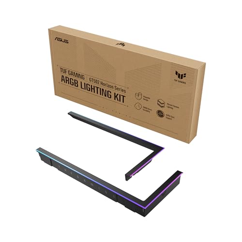ASUS TUF Gaming ARGB Lighting Kit for GT502 Horizon Series (Black) 2X Outer Edge ARGB Frame, Vibrant System Lighting, Easy Installation Magnetic Design, Aura Sync, 2 Year Warranty by ASUS - Used condition - US$29.43
