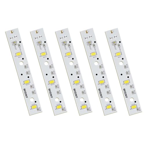 WISINY WR55X26671 Freezer LED Light Board Compatible for GE Refrigerator LED Light Replacement Part Replace 4468532 EAP11767930 LED3344588 PS11767930 AP6035586 5PCS