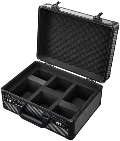 Graded Card Storage Box, Trading Card Storage Box, Toploader Card Storage Cases for Sports Cards Storage, Slab Case for Baseball Cards, Collection Box with Combo Lock