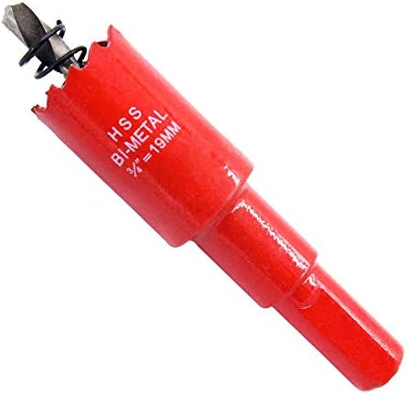 Hole Saw with Drill Adapter LAIWEI 19 mm Hole Cutter for Cutting Wood, Aluminium Profiles, Plastic, Wood, Plasterboard etc.Drill Hole Diameter(3/4")
