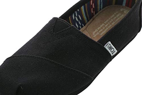 TOMS Women's Classic Alpargata Slip-On Shoe Black On Black Canvas 7 M | Image 2