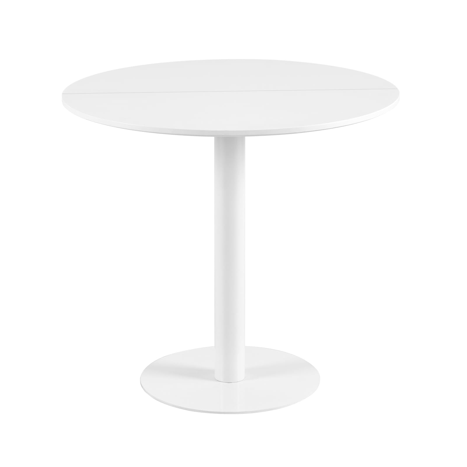 anekl Mesa Redonda Moderna Medieval Sofa Cocina Mesa pequeña Sala de Estar Dormitorio Oficina cafetería Mesa pequeña Minimalista, Blanco