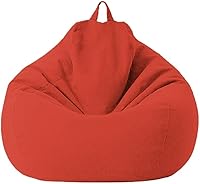 Vista 9 de SXBCyan Funda para puf, funda grande de lino y algodón para sillas, fundas de sofá para sillas, puff relax (color azul rey, tamaño: M - 27.6 in)