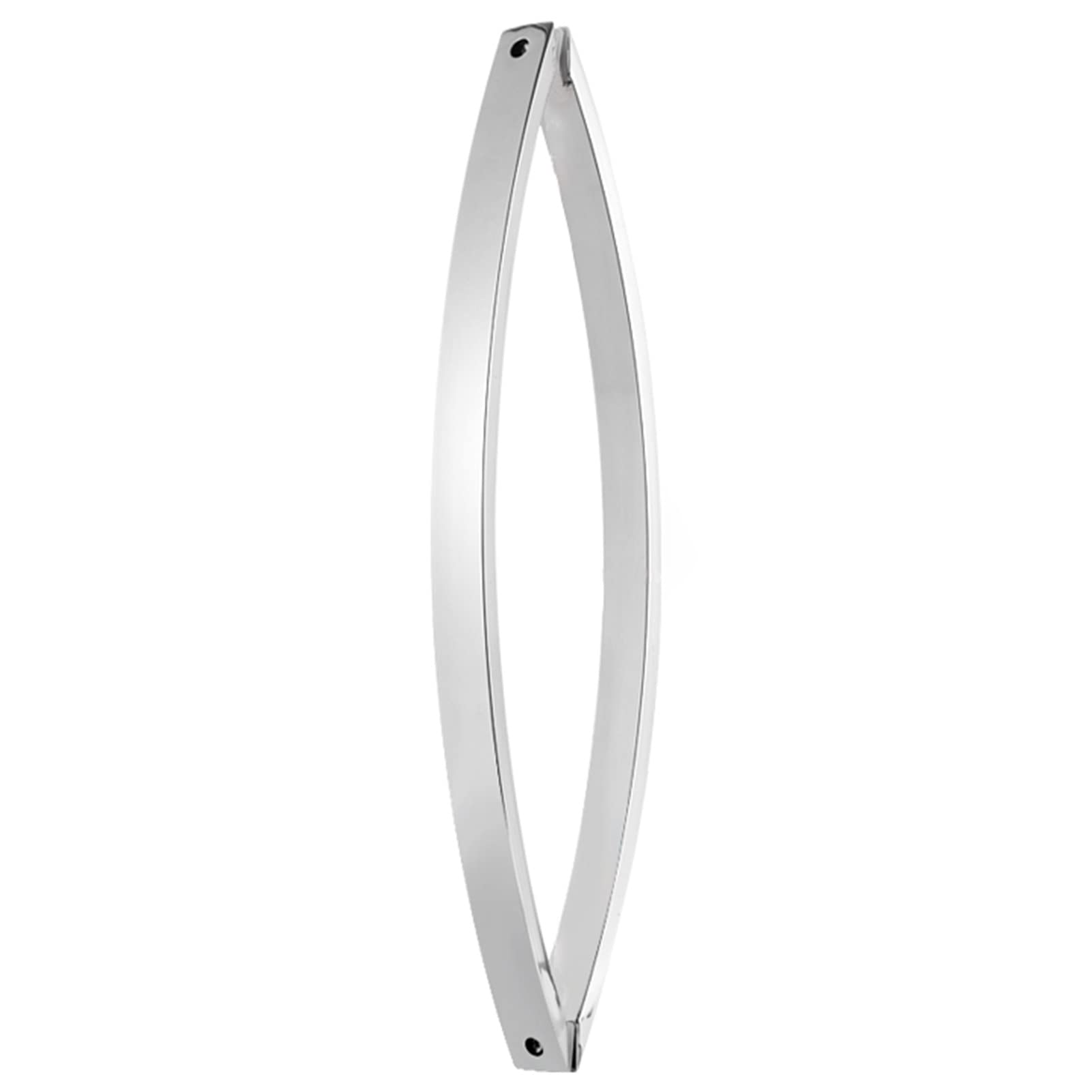 Poignée de porte ovale double face en verre pour salle de bain