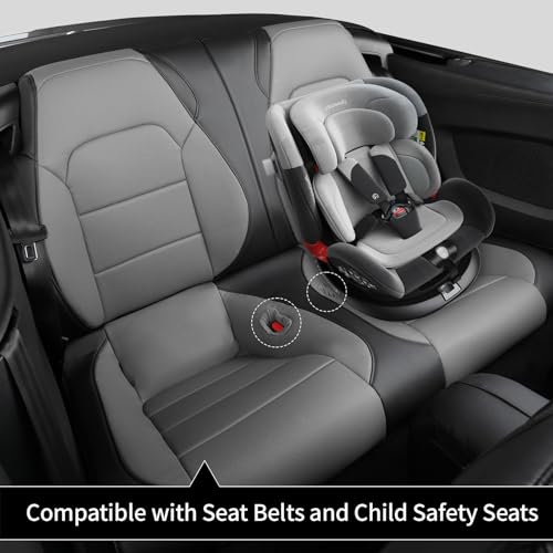 Image of Full Set Car Seat Covers for Ford 2015-2026 Mustang Coupe,Faux Leather