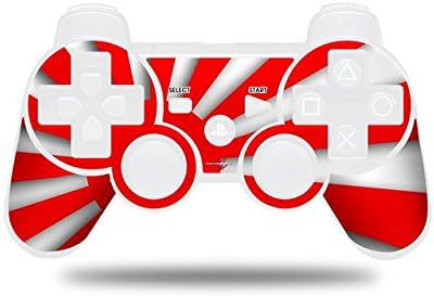 WraptorSkinz Rising Sun Japanese Flag Red Decal Style Skin compatible with Sony PS3 Controller (CONTROLLER NOT INCLUDED)