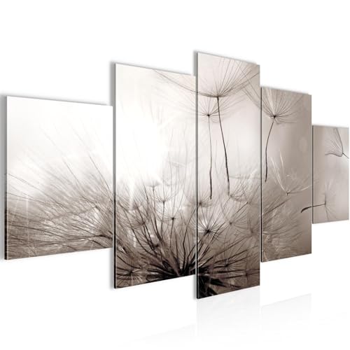 Tableau mural pissenlits beige decoration salon moderne Runa Art