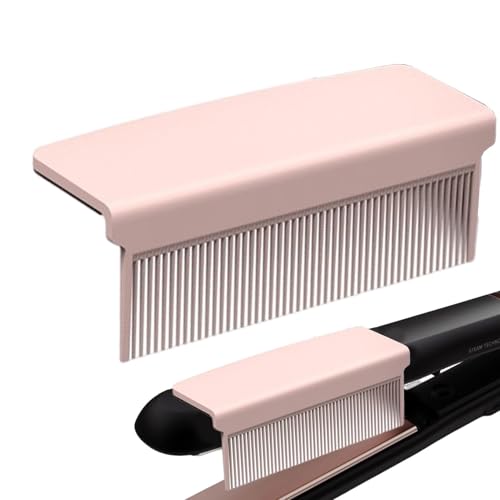 Generisch Pettine per piastra lisciante – Pettine per capelli – Pettine per raddrizzare i capelli – Rosa