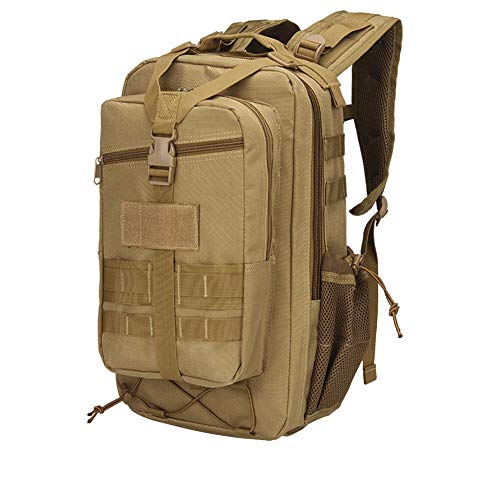 MASII Bolsa de montanhismo ao ar livre bolsa de rede tática de camuflagem mochila de equitação equipamento de caminhada bolso rede de acampamento mochila 3P -30L, cor de lama
