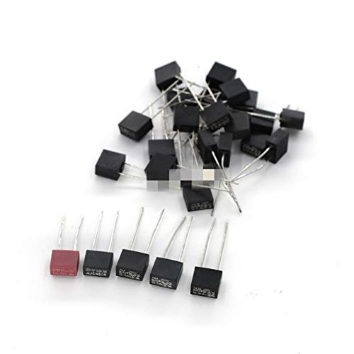 Fuses 50PCS Square Fuse Kit Rectangle Protective Slow Blow T1A T3.15A T4A T5A T6.3A 250V SS-5 2Pin Assortment 5Kinds Each 10PCS miniatura 2