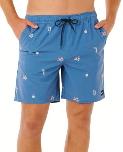 Rip Curl Men's Standard Skelly Breach Volley Boardshorts, Bluefin 261