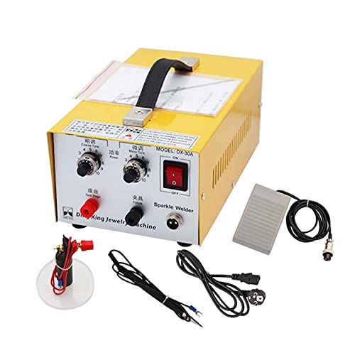 XWJSKJ 30A Schmuckfleckschweißmaschine Kleine Impulsschweißmaschine Gold und Silber DIY Halskette Ohrring Hoop Fußschweißwerkzeug Schweißwerkzeug Cover