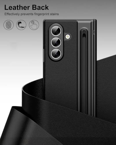 Image of Hybird Shockproof Mobile Back Case Cover for Samsung Galaxy Z Fold 8 Ultra 5G Case | Leather S Pen Case |Hinge Protection |Tempered Glass | Slim Back Cover Z Fold8 Ultra Cover