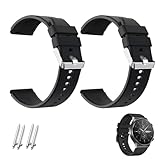 CQXSYTBN 2 Cinturini per smartwatch 22mm, Cinturino di Ricambio per smartwatch, Cinturino di Ricambio per smartwatch, in Silicone, Impermeabile