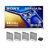 Sony BRAVIA 8 II 65-Inch 4K QD OLED Smart TV (K-65XR80M2) with BRAVIA Theater Quad 16-Speaker Home Audio System (HT-A9M2)