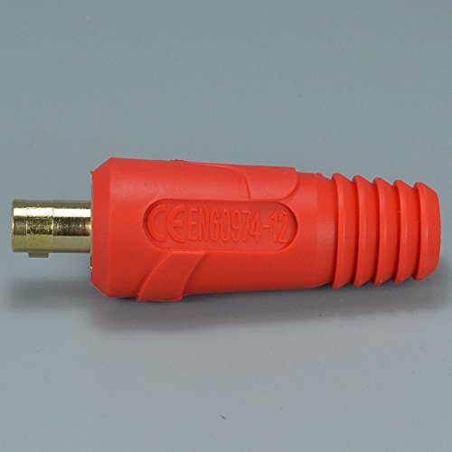 Tig Welding Cable Panel Connector-Plug Dkj35-50 Dkz35-50 300Amp Dinse Quick Fitting (Dkj35-50 Red) #TOP4