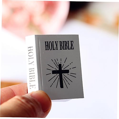 Anneome 4 Pcs Mini Bíblia Terno Infantil Mini Livros Casa Em Miniatura Livros Em Miniatura Livros In