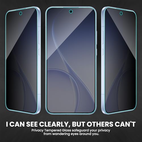 Image of FIRST MART Privacy Tempered Glass for Oppo Reno 15 & Reno 15C, 2 Pack | Anti-Spy 9H Screen Protector, Edge-to-Edge, Case-Friendly, Scratch Resistant, Bubble-Free
