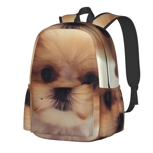 Travel Backpack for Women Men Cutest Dog Puppy Casual Daypack Large Capacity Nurse Bag