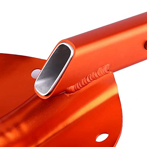 YUEHISY Aluminum Alloy Telescopic Snow Shovel Sturdy Portable for Winter Outdoor Activities Orange