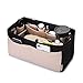 Felt Purse Organizer, Bag in Bag Organizer For Tote & Handbag, Speedy, Neverfull, Medium Large Extra Large(X-Large, Beige and Black)