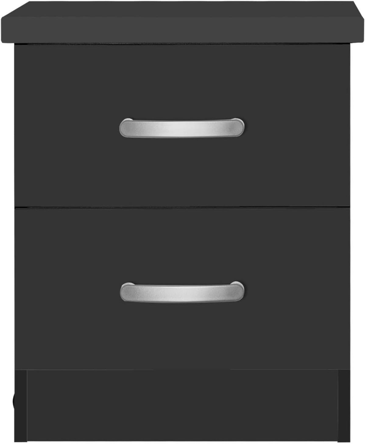 Better Home Products Night Stand 2 Drawers (Black)