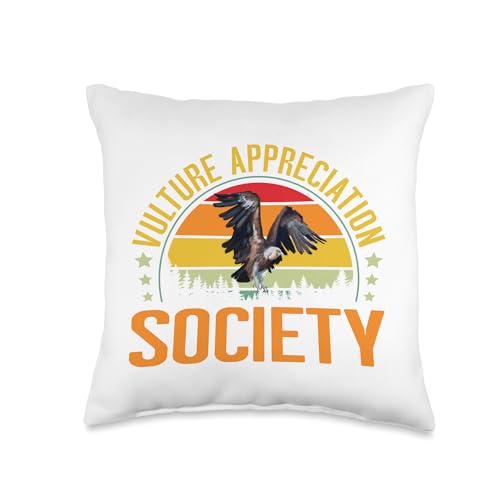 Vultures Turkey Vulture Vulture Appreciation Society Throw Pillow, 16x16, Multicolor
