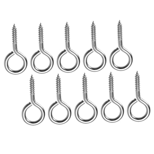 ORFOFE 25pcs Silver Eyelet Screws Jewelry Hook Kit for DIY Craft Screw Eye Pin Peg Long-Lasting Use