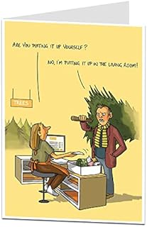Funny Adult Christmas Card Rude Xmas Tree Joke