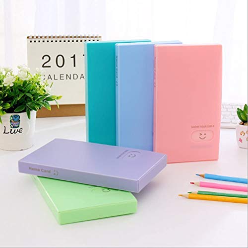 Business Card Book Holder, 2 PCS Business Name ID Credit Card Holder Rack Book Case Organizer Lomo Card Photocard Photo Album (120 Pockets) (muliticolored)