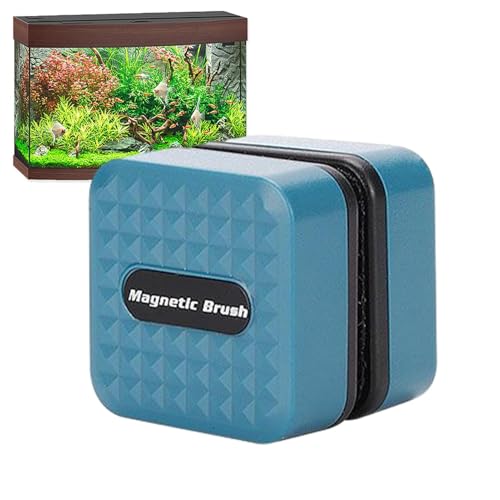磁気水タンククリーナー|フローティング水槽スクラバーマグネットブラシ|水槽用の強力な磁石水族館のクリーニングブラシの人間工学に基づいています磁気水族館のガラスクリーナーを使用す