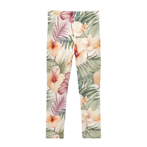 Girls' Leggings Flowers Florals Kids Yoga Tights Pants 1 Pack 208578232