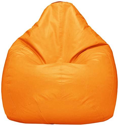 Image of Amazon Brand - Solimo XXXL Bean Bag Cover Without Beans (Brown) XL Bean Bag Cover (Orange)