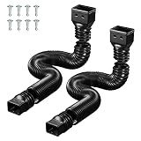 Butizone Gutter Downspout Extensions, 2 Pack Downspout Extender, Flexible Rain Gutter Downspout Exte