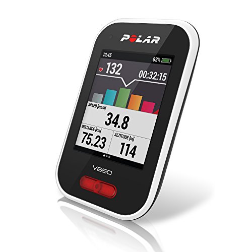 Polar V650 HR - Ciclocomputador de ciclismo con GPS y trasmisor de frecuencia cardíaca H6