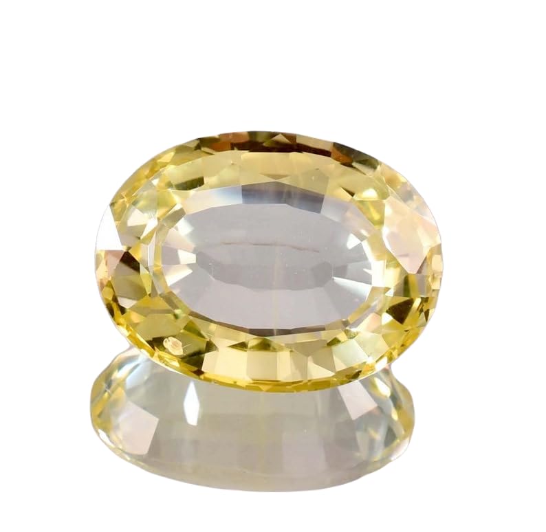Saphir jaune de forme ovale pour personnaliser votre propre bague élégante